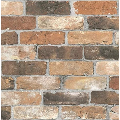 Image of BHF FD22300 &quot;Reclaimed Bricks&quot; Wallpaper Orange