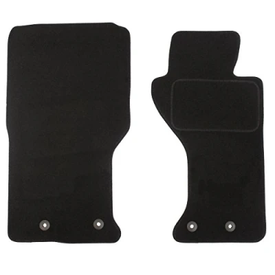 Image of JVL 3614 Fully Tailored 2 Piece Car Mat Set with 4 Clips, Black