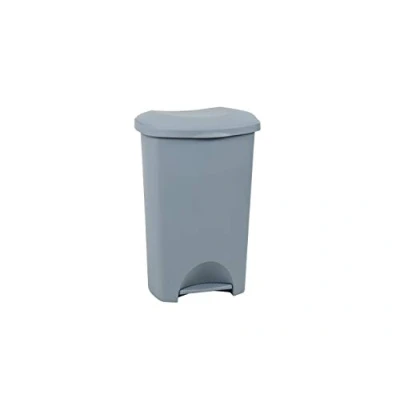 Image of Addis Eco Made from 100% Plastic Family Kitchen Pedal Bin, 50 Litre, Light Grey Recycled