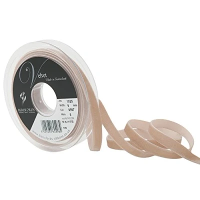 Image of Berisfords Velvet Ribbon, Earth, 10.2 x 1.5 cm