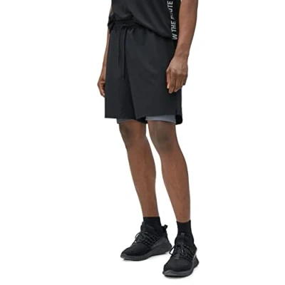 Image of Koton Men&#039;s Sport Shorts Leggings Detail Drawstring, Black (999), S