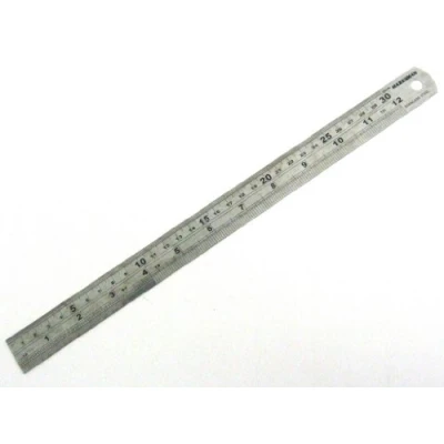 Image of 300MM 30CM STAINLESS STRAIGHT EDGE STEEL RULER 12&quot;