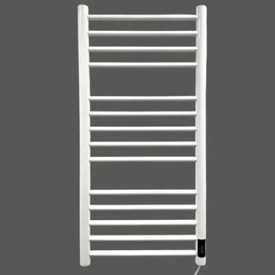 Image of Manissa White Dry Electric Heated Stainless Steel Towel Rail 400 x 1000mm Energy Efficient