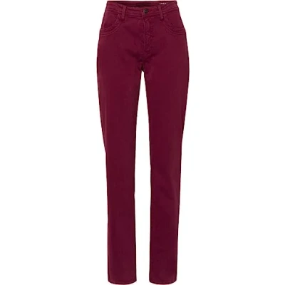 Image of BRAX Women&#039;s Style Mary Five Pocket Jeans in Thermo Denim, Cherry, 32W x 30L