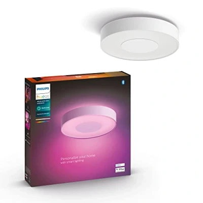 Image of Philips Hue Xamento Colour Smart LED Ceiling Bathroom Light Medium