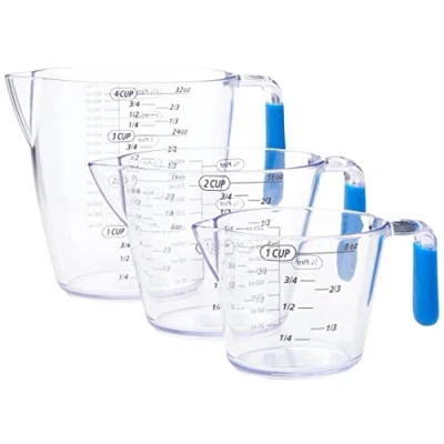 Image of Colourworks Three Piece Measuring Jug Set (200ml/400ml/900ml) Blue