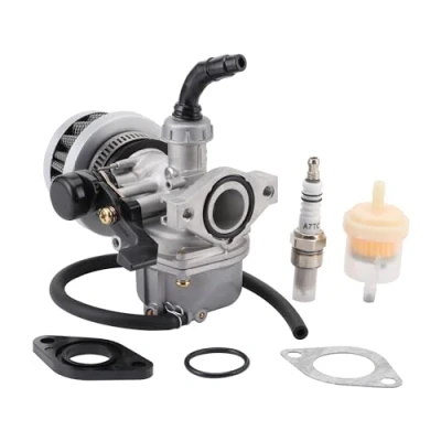 Image of GOOFIT Motorcycle Carburetor with Air Filter Fuel Spark Plug PZ19 Replacement For 50cc 70cc 90cc 110cc 125cc Chinese Karting Mopeds Motor Scooter ATV