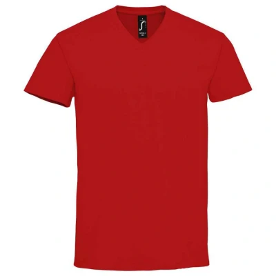 Image of SOLS Mens Imperial V Neck T Shirt (Red) Size Medium