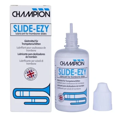 Image of Champion Slide Ezy Trombone Cream Lubricant. Lubrication for Bb, Bb/F, Alto, and Brass Slides. Odourless &amp; Easy To Apply Instrument Cream. Made in the UK. (50ml)
