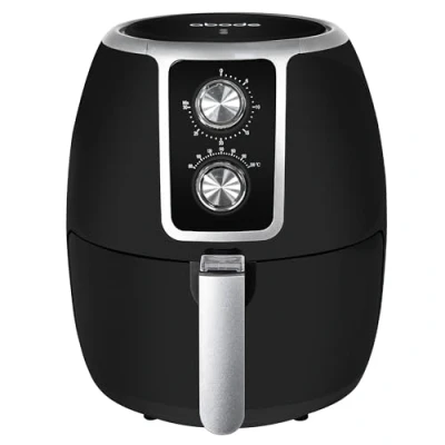 Image of Abode Manual Air Fryer 1500W 3.7L with Non Stick Removable Basket, 30 Minute Timer, Overheat Protection, Efficient Hot Circualtion, Black AAF3700