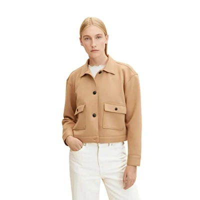 Image of TOM TAILOR Women&#039;s 1032554 Blazer, 27841 Soft Light Camel, 12