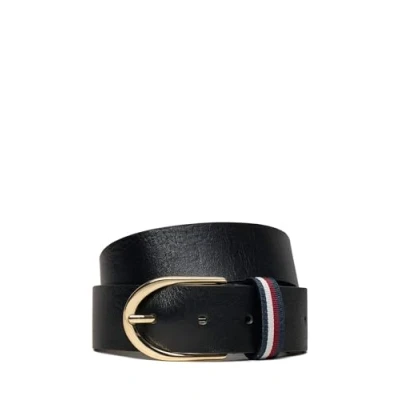 Image of Tommy Hilfiger Women’s Casual Leather Belt, Black (Black), 31,5 inches