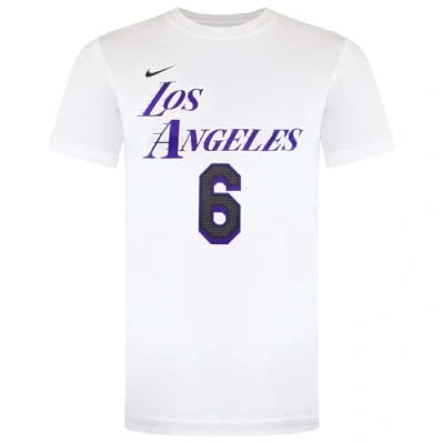 Image of NIKE Unisex T Shirt NBA Jersey LA Lakers (White, 13 15 Years)