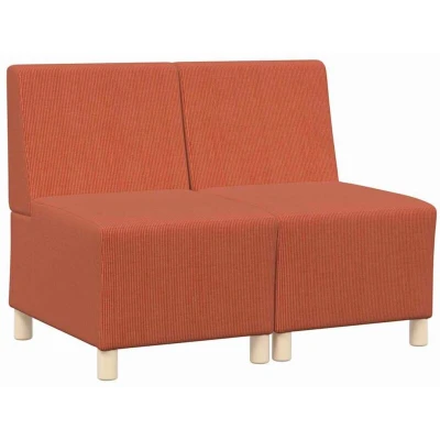 Image of vidaXL Sofa Chair 2 pcs Orange 55 x 74 82 cm Corduroy fabric