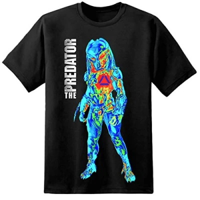 Image of Mens Thermal Predator Movie T Shirt Yautja Xenomorph Aliens Weyland Yutani Nostromo (3XL) Black