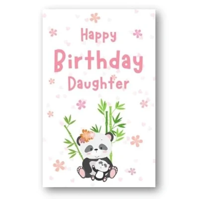 Image of Second Ave Daughter Cute Panda Happy Birthday Card Greetings For Her