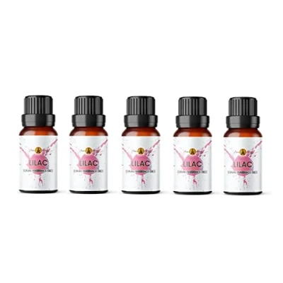 Image of Aroma Energy Lilac Fragrance Oil 50ml (5 x 10ml) Highly Scented for Making Candle, Soap, Wax Melt, Diffuser etc