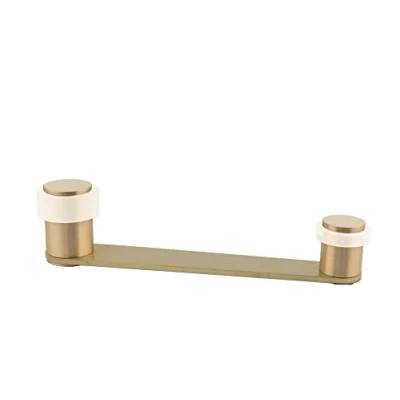 Image of Door Stop with Swivel Retainer for Doors up to 100 mm Thick Brass Includes Screw + Plug Ref I 253 EVI Herrajes (Laton Matt Black Rubber)