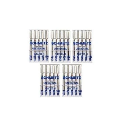 Image of SCHMETZ 25 Assorted Universal Sewing Machine Needles 130/705H 15x1H Sizes 70/10, 80/12, 90/14, 100/16