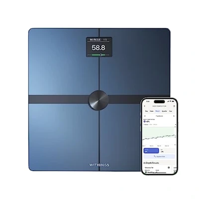 Image of WITHINGS Body Smart Accurate Scale for Weight and Fat Percentage, Composition Scales Wi Fi Bluetooth Scale, Apple Health / Google Fit Compatible, Digital Bathroom