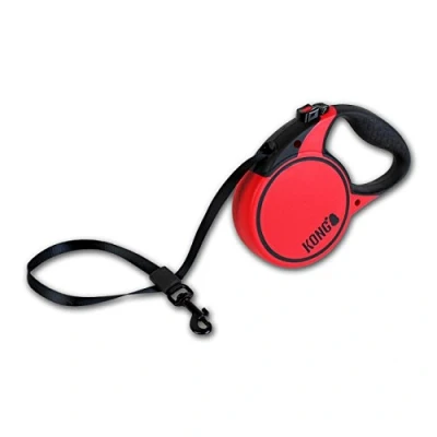 Image of KONG Terrain Retractable Dog Leash, Small, Red, 5m Tape