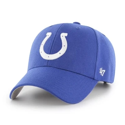 Image of 47 NFL Indianapolis Colts MVP Unisex Baseball Cap, Adjustable Hook &amp; Loop Strap, Team Logo, Colour Royal Blue