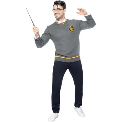 Image of Funidelia Gryffindor Sweatshirt Harry Potter for men and women The best geek merchandise gifts true fans at Christmas, birthdays or any special occasion Grey/Silver