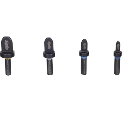 Image of Spin Tools 4000 4 Piece Drill Bit Swaging Tool Set 1/4, 3/8, 1/2, 5/8 Inch