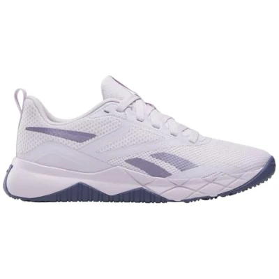 Image of Reebok NFX Trainer Training shoe, Women&#039;s, Size: 4.5, Digital gleam/twilight purple/black Textile/synthetics