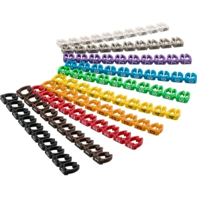 Image of Goobay 72515 Digits 09 Cable Marker Clip for Diameters up to 6mm, Pack of 100