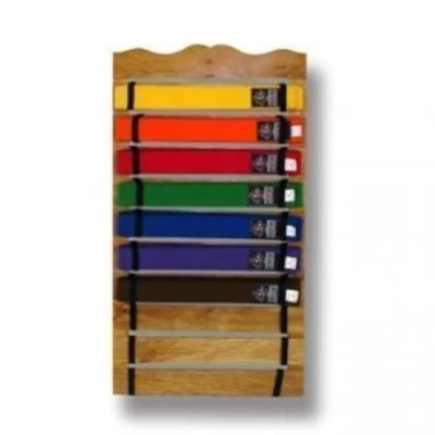 Image of Playwell Martial Arts Standard Wall Mounted Belt Rack Display