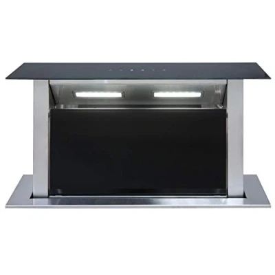 Image of SIA DD60BL 60cm Black Touch Control Downdraft Cooker Hood Island Extractor Fan