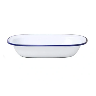 Image of Dunlevy Enamel Pie Dish Roasting Tray Plate Serving Roaster Casserol Pan (Pie 32cm)