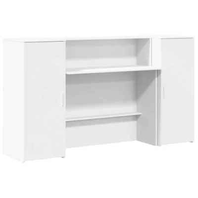 Image of vidaXL Reception Desk White 180x50x103.5 cm Engineered Wood