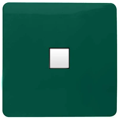 Image of Trendi Artistic Modern Glossy Tactile RJ56 Cat 5e&amp;Cat 6 Ethernet Socket Dark Green
