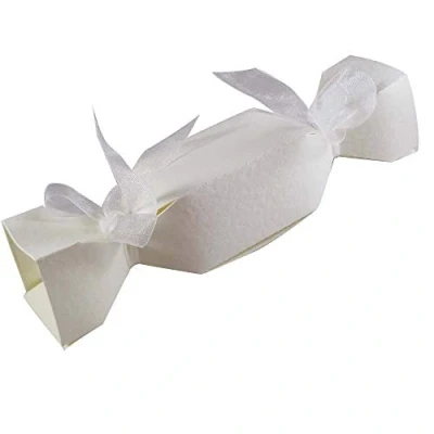 Image of 100 x Hammered Ivory Christmas Cracker Boxes Favour