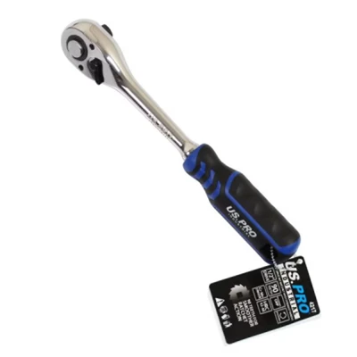 Image of US PRO INDUSTRIAL 1/2&quot; DR 90T Ratchet with Straight Handle Grip 4217