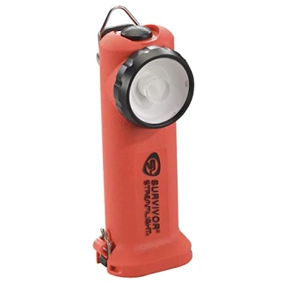 Image of Streamlight 90540 Survivor 175 Lumen Alkaline Safety Rated Firefighter Right Angle Flashlight, Orange