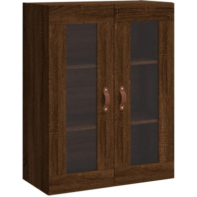 Image of vidaXL Wall Mounted Cabinet Brown Oak 69.5x34x90 cm