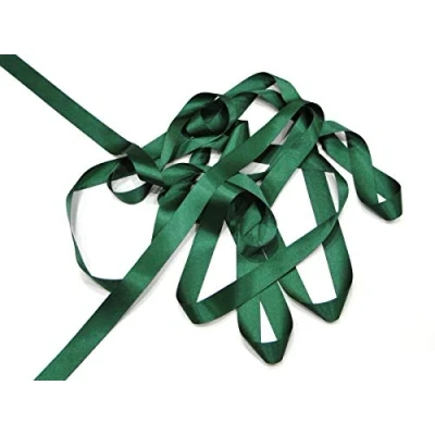 Image of Berisfords Forest Green 35mm Double Sided Satin Ribbon 100% Polyester Yarn (10 Meters)