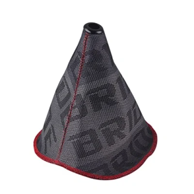 Image of muge racing Car Gear Shift Boot Lever Knob Cover Durable Canvas Collars for Universal Grey