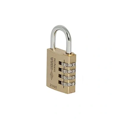 Image of CISA 21190 Monoblock Anti Theft Padlock Combination, Brass, 20 mm