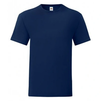 Image of Fruit of the Loom Mens Iconic T Shirt (Pack 5) (Navy) Size X Large