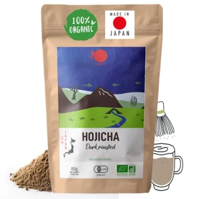 Image of ORIGEENS Organic Japanese Hojicha Tea Powder 80gr Bag