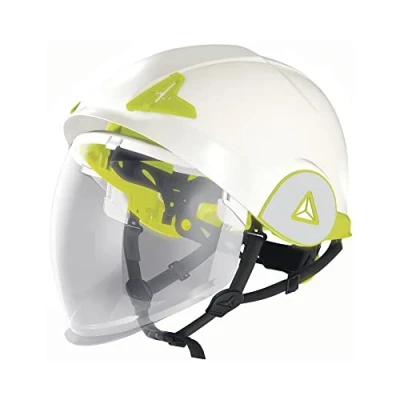 Image of Delta Plus Onyx2 Twin Shell Safety Helmet Hard Hat Integral Visor ARC Flash,White,53 63 centimeters