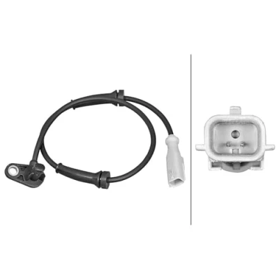Image of 479008948R, 8200441620 ABS Sensor HELLA 6PU 358 217 271 Hall 2 pin connector 507mm RENAULT: Kangoo II Express, MERCEDES BENZ: Citan Dualiner
