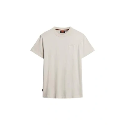 Image of Superdry Essential Logo Emb Tee Ub Shirt, White Sand, XXL