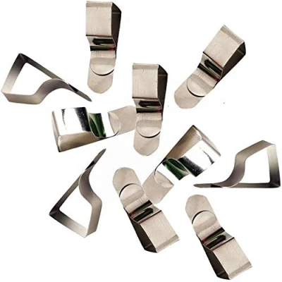 Image of 8 x Drawing Board Clips Nickel Plated Steel Table Cloth Holders Upto 25mm Thick