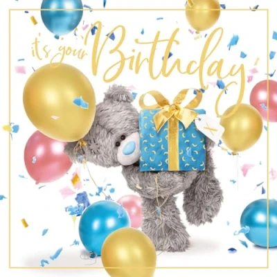 Image of Me to You Bear It&#039;s Your Birthday 3D Card, Mixed,Size:6x6,ALV93047