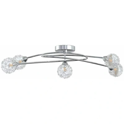 Image of vidaXL Ceiling Lamp with Mesh Wire Shades for 5 G9 LED Lights